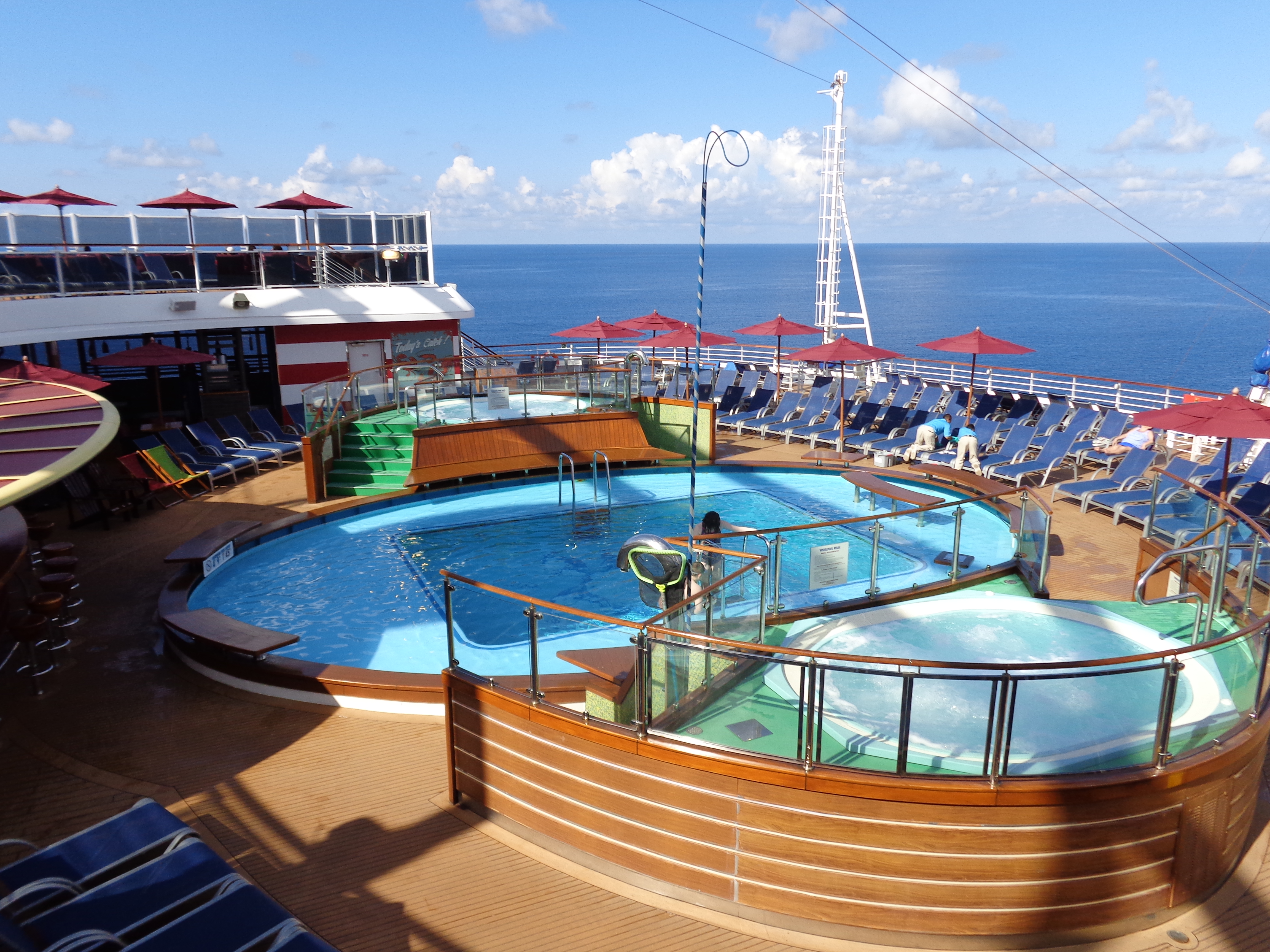 Pool on a Sea Day on Carnival Cruise Ship