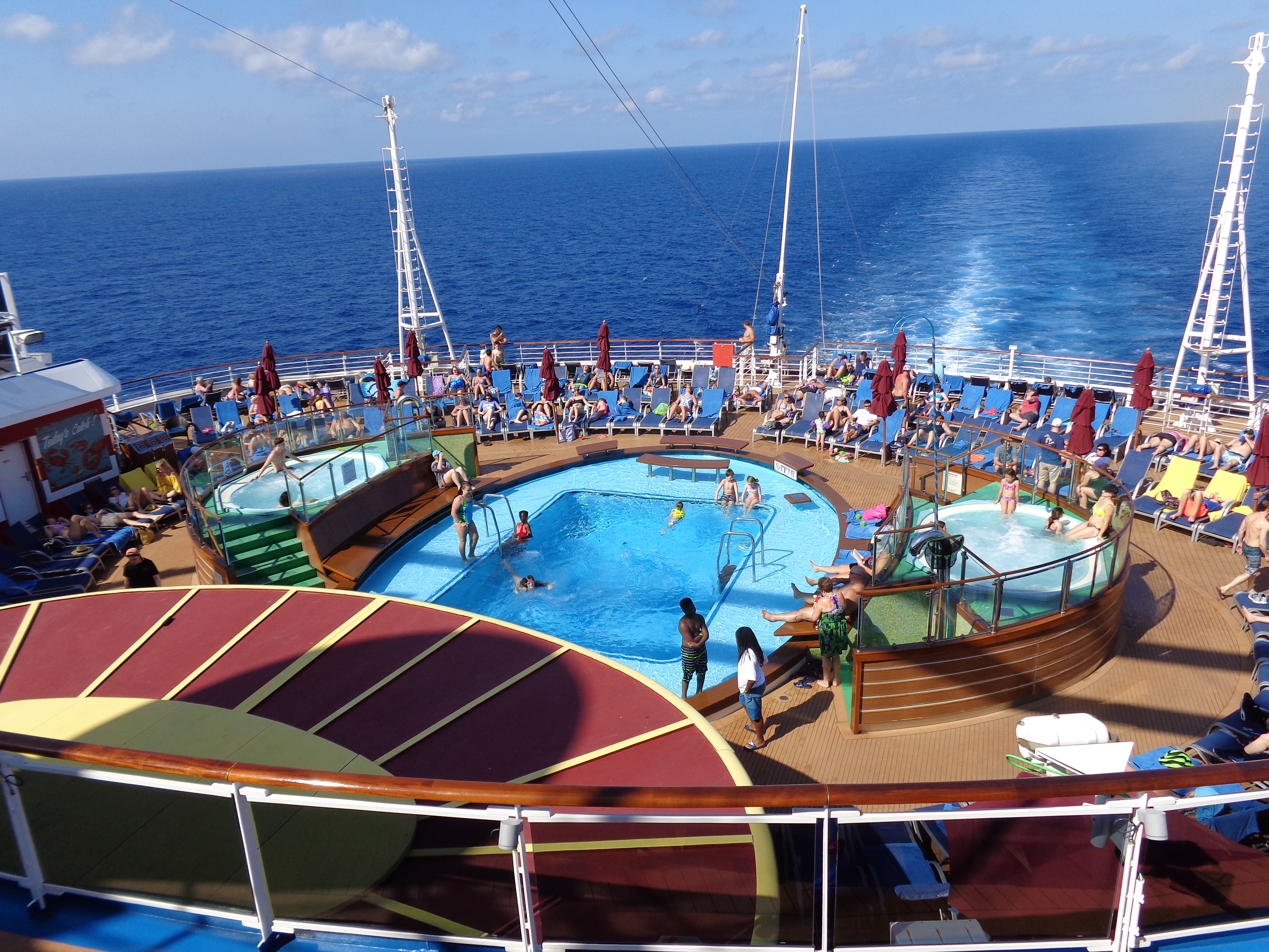 Cruise Ship Pool on a Sea Day 