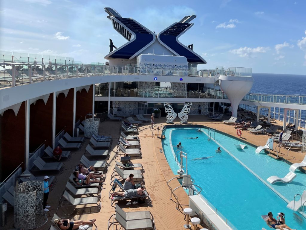 Celebrity Edge Resort Deck Pool on a Sea Day