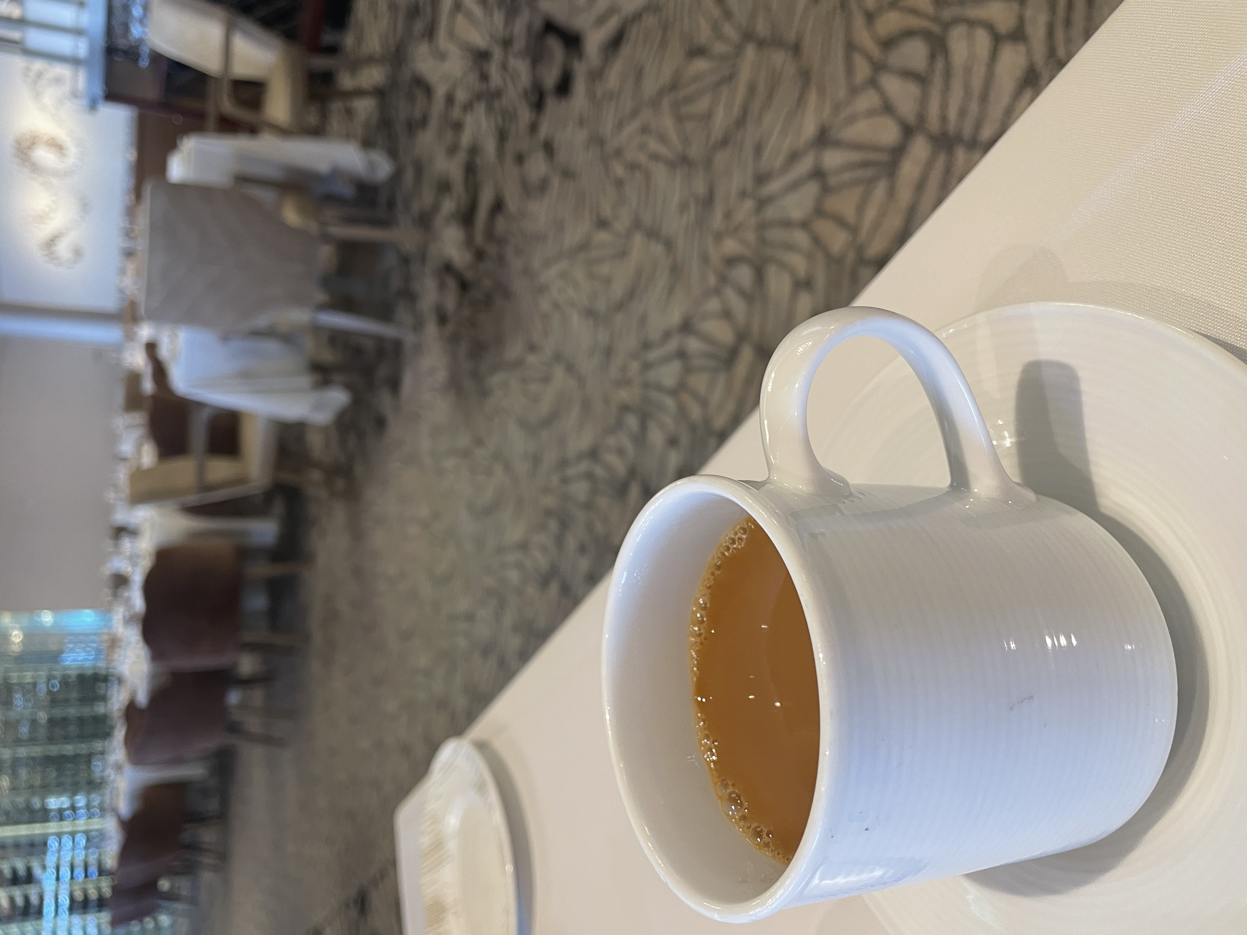 Coffee in main dining room on Celebrity Edge