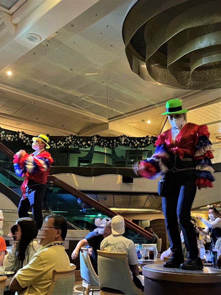 Dancing in the main dining room Carnival Cruise