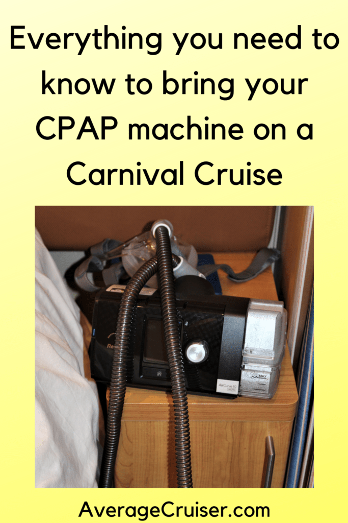 Cpap sleep machine carnival cruise