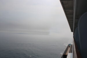 Transatlantic cruise fog