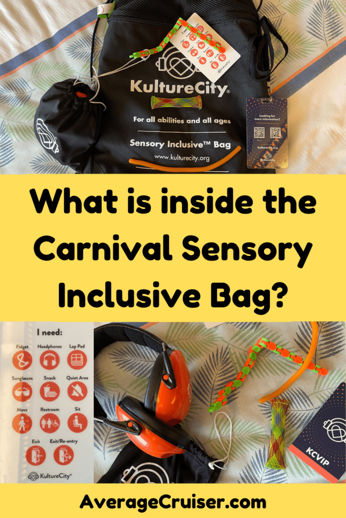 What is inside the Carnival Cruise Sensory Inclusive Bag